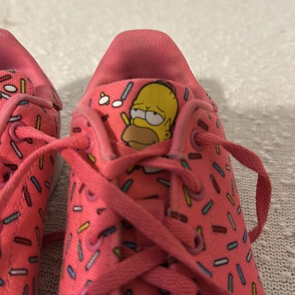 ADIDAS The Simpsons x Stan Smith J 'Donut Sprinkles Shoes Sneakers Kid's size 13 - Picture 4 of 10